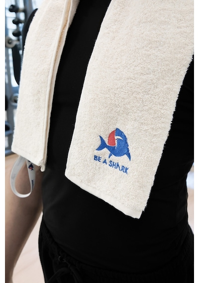 Sporcu Antrenman Havlusu Gym Fitness Plates Boks Tenis Spor Havlu Krem