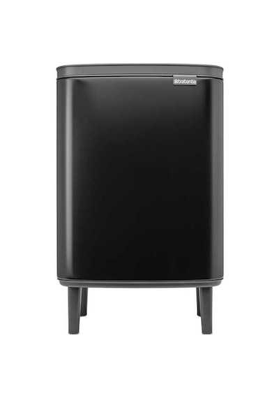 Brabantia Mat Siyah Ayaklı Çöp Kutusu 12 Litre Mat Siyah