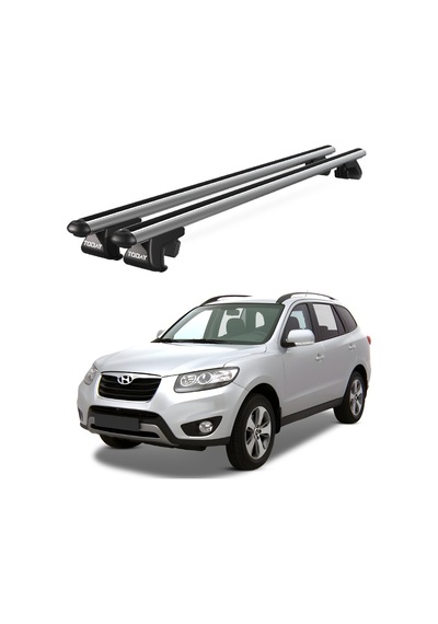 Venüs Hyundai Santa Fe 2006-2012 Uyumlu Gri Ara Atkı Port Bagaj Tavan Barı
