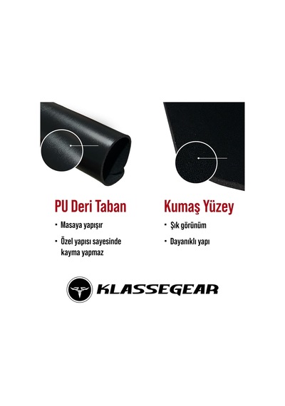 Klasse Classic Mouse Pad, 29x24 Ve 24x20 Cm Ofis Tipi, Küçük Ve Orta Boy, Kaymaz Taban, Pürüzsüz Yüzey, Baskısız Tip Masa Koruyucu, Ergonomik Mouse Ped Orta Boy 29x24 Cm