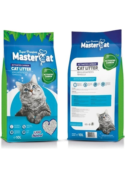 Mastercat Aktif Karbonlu Extra Koku Emici Bentonit Kedi Kumu 10 L