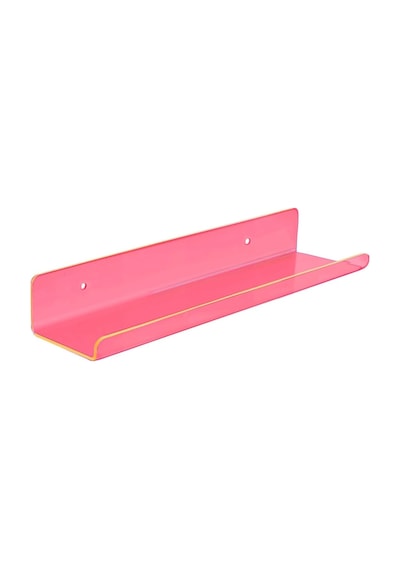 Pleksi Duvar Raf Neon Pembe, 40cm X 10cm Diğer