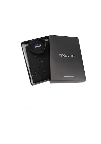 Morven Slim Fit Düğmeli Yaka Oxford Kolay Ütülenebilir Pamuklu Kutulu Uzun Kollu Gömlek