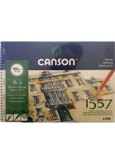 Canson 25x35 1557 Resim ve Çizim Blok 180 G 15 Yp.