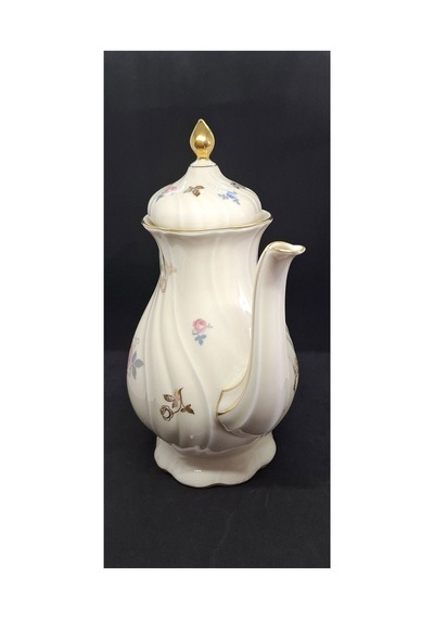 Thomas Ivory Büyük Boy Porselen Fincan Takımı Parçası Vintage Pot 1.7 L Gri