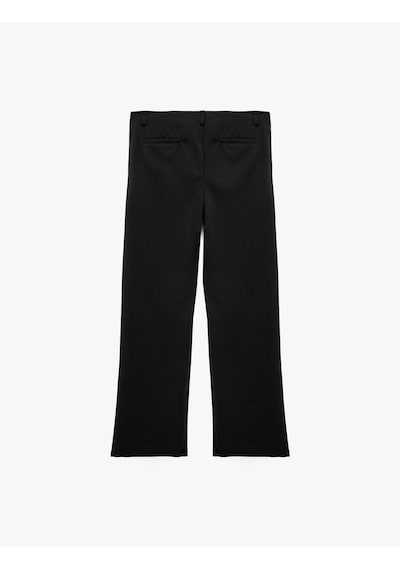 Koton Cepli Scuba Kumaş Straight Fit Pantolon Siyah 7wal40069ık