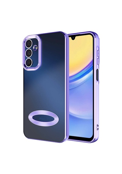 Galaxy A25 Kılıf Kamera Korumalı Logo Gösteren Zore Omega Kapak Lila