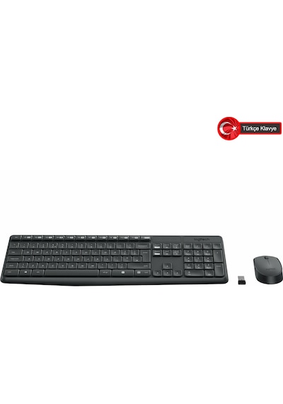 Logıtech Mk235, 920-007925, Kablosuz, Türkçe Q, Klavye Mouse Set