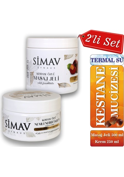 Simav Kestane Özlü Masaj Jeli 500 ML + Kestane Özlü Nemlendirici Cilt Bakım Kremi 250 ML