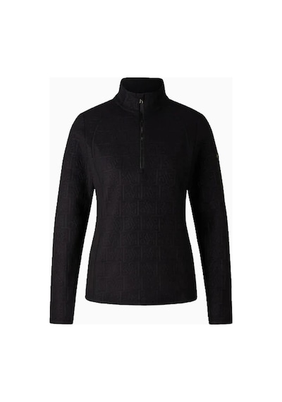 Bogner Sport Medita Black B Logo Desenli Fleece First Layer Kayak Kadın Içlik Üst İçlik Siyah