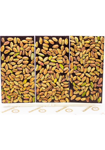 Dark Brown Antep Fıstıklı Bitter Tablet Çikolata El Yapımı 3 x 100 G