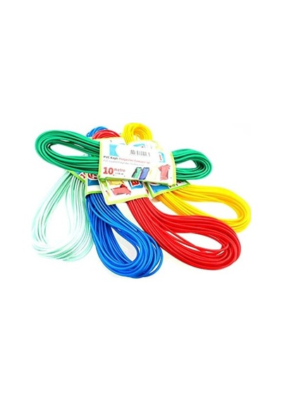 Tek-iş Pvc Kaplı Çamaşır İpi, 10 Metre, Renkli Diğer
