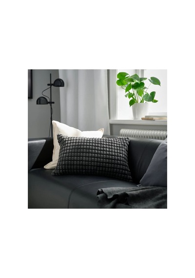 Ikea Svartpoppel Yastık Kılıfı 40 X 58 Cm Siyah Gri Siyah - Gri