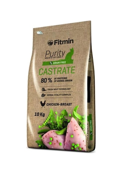 Fitmin Purity Castrate Tavuklu Tahılsız Kısırlaştırılmış Yetişkin Kedi Maması 10 KG