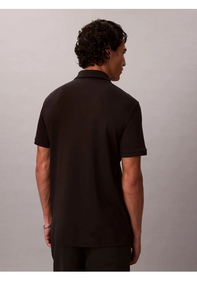Calvin Klein Lv04le255gub1 Ss Slim Supima Zip Erkek Polo Tişört Siyah