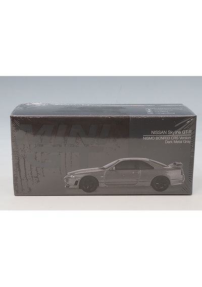 1:64 Ölçek Mini Gt Nıssan Skyline Gt-r Dark Metal Gray Diecast Metal Minyatür Model Araba 5cm