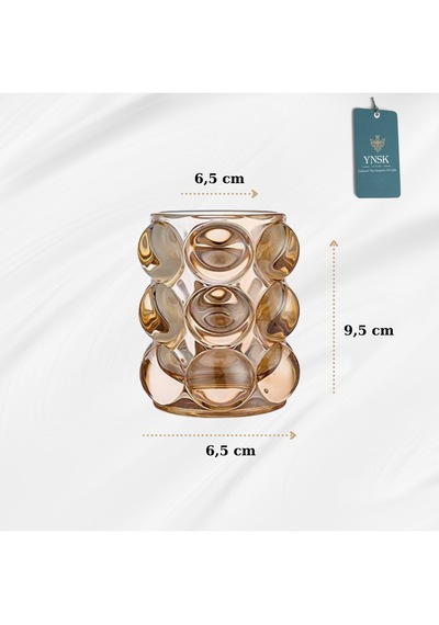 Bubble Cam Bardak & Mumluk & Fırça & Uçlu Kalem Tutucu & Kalemlik Bal Renk