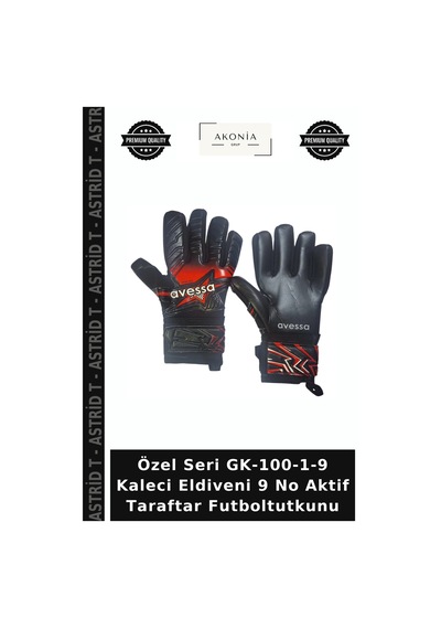 Özel Seri Gk-100-1-9 Kaleci Eldiveni 9 No Aktif Taraftar Futboltutkunu Çok Renkli