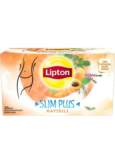 Lipton Slim Plus Kayısılı Bardak Süzen Poşet Bitki Çayı 20'li Paket