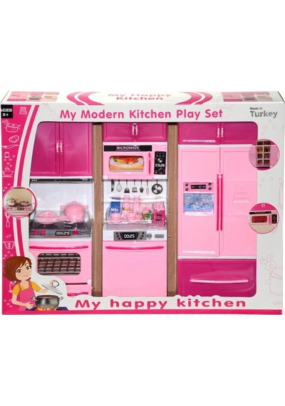 02309 , 3'lü Set - Fırın - Buzdolabı - Bulaşık Makinesi Pembe