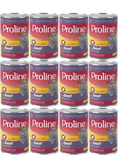 Pro Line Dana Etli Yetişkin Kedi Konservesi 12 x 400 G