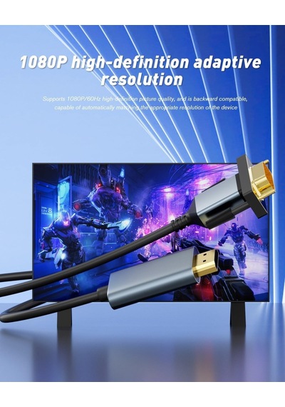 Hdmı To Vga Dönüştürücü Kablo 1080p 60hz Full Hd Hdtv Hdmı Çıkıştan Vga Monitör Projeksiyon Bağlantı Kablosu Tek Yönlü Görüntü Aktarımı Zr1162