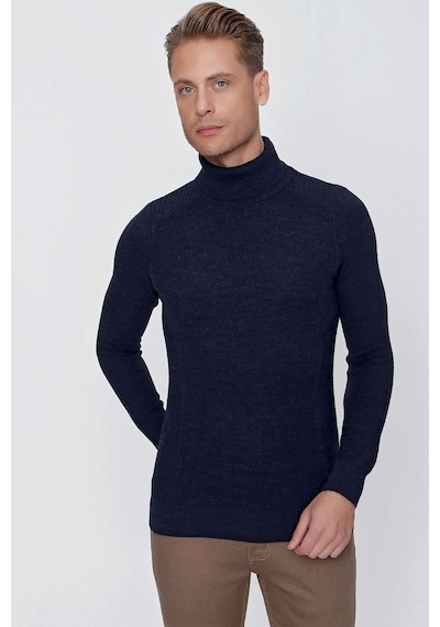 Efor Tr 847 Slim Fit Lacivert Klasik Triko Lacivert