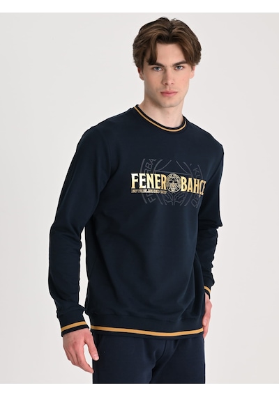 Fenerbahçe Lacivert Tribün Established 1907 Erkek Sweatshirt Fb Laci Yeni