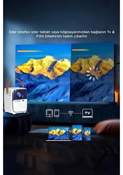 Özel Seri Medya Teknoloji Multimedya Projeksiyon Cihazı Taşınabilir Ev Sineması T11 4k 1080p