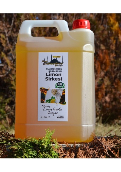 Maydanozlu Sarımsaklı Limon Sirkesi 5lt %100 Katkısız Doğal Sirke