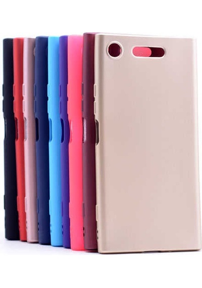 Sony Xperia Xz1 Kılıf Zore Premier Silikon Kapak Lacivert