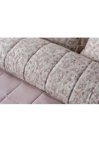 Çift Kişilik Yatak Örtülü Set Luvina Pembe