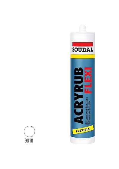Soudal Acryrub Flexi Silikonize Mastik Beyaz 310 Ml 114300
