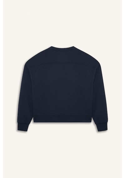 Defacto Defactofit Oversize Geniş Kalıp Bisiklet Yaka Modal Sporcu Sweatshirt E8954ax25aunv165 Lacivert