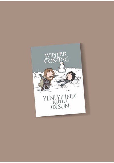 Game Of Thrones 3 Lü Yeni Yıl Kartı Yılbaşı Kartı Tabrik Kartı Karikatür Kart