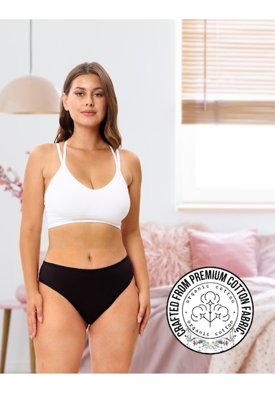 Alya Underwear Kadın Bato Tanga Pamuklu Külot, Büyük Beden String, 5'li Paket- 2 Siyah, 1 Beyaz, 2 Ten Multicolor-p24 Alya Underwear Kadın Bato Tanga Pamuklu Külot, Büyük Beden String, 5'li Paket- 2 Siyah, 1 Beyaz, 2 Ten Multicolor-p24