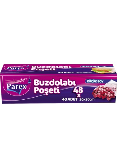 40 Li Buzdolabı Poşeti Küçük Boy 20 X 30 Cm 48'li Paket