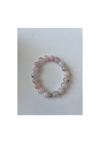 Leyan Doğal Taş Pembe Bileklik 10 Mm 16.5 Cm Pembe Pembe