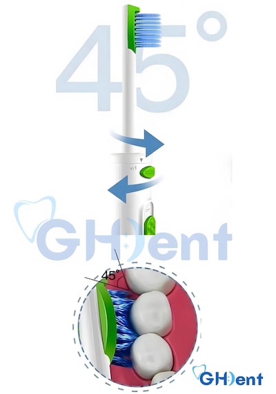 Ghdent SH16 6 Başlıklı Fırçalı & Tek Gözlü Tazyikli BPA Free & FDA Kriterli Hibrit Manuel Ağız Duşu﻿﻿