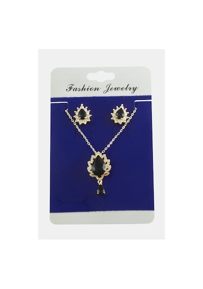 Oval Zirkon Taşlı Set Kolye 11 84735504