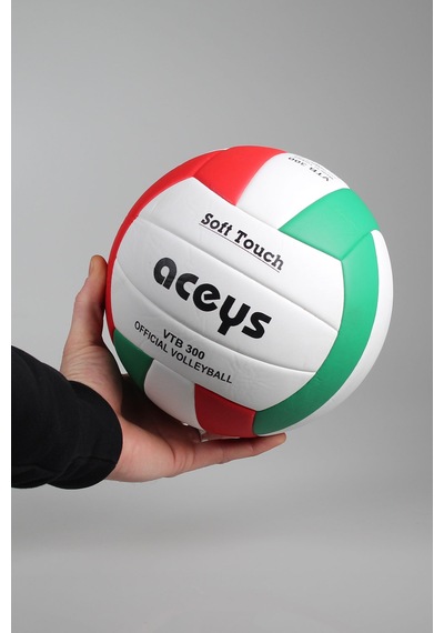 Voleybol Topu Yapıştırma Soft Touch 5 No B-Y-K Şişik Gönderim Kırmızı - Yeşil