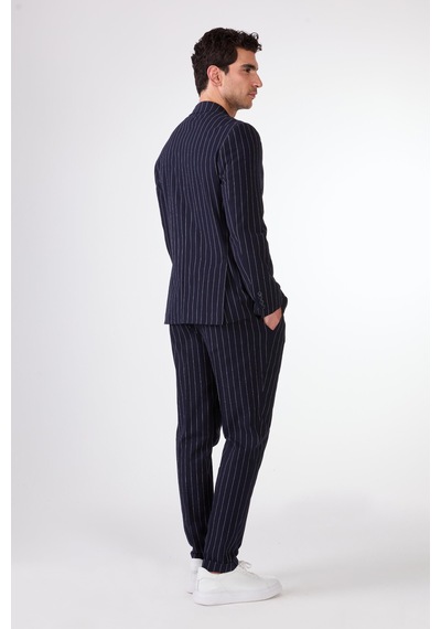 Dufy Erkek Slim Fit Mono Yaka Lacivert Ceket-18351