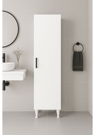 Mimoza 5 Raflı Çok Amaçlı Banyo Dolabı Beyaz Raflı Depolama Düzenleyici