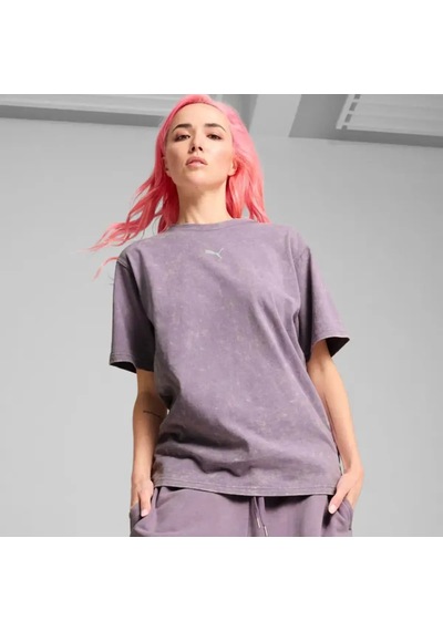 Puma Dare To Relaxed Washed Tee Mor Kadın T-shirt