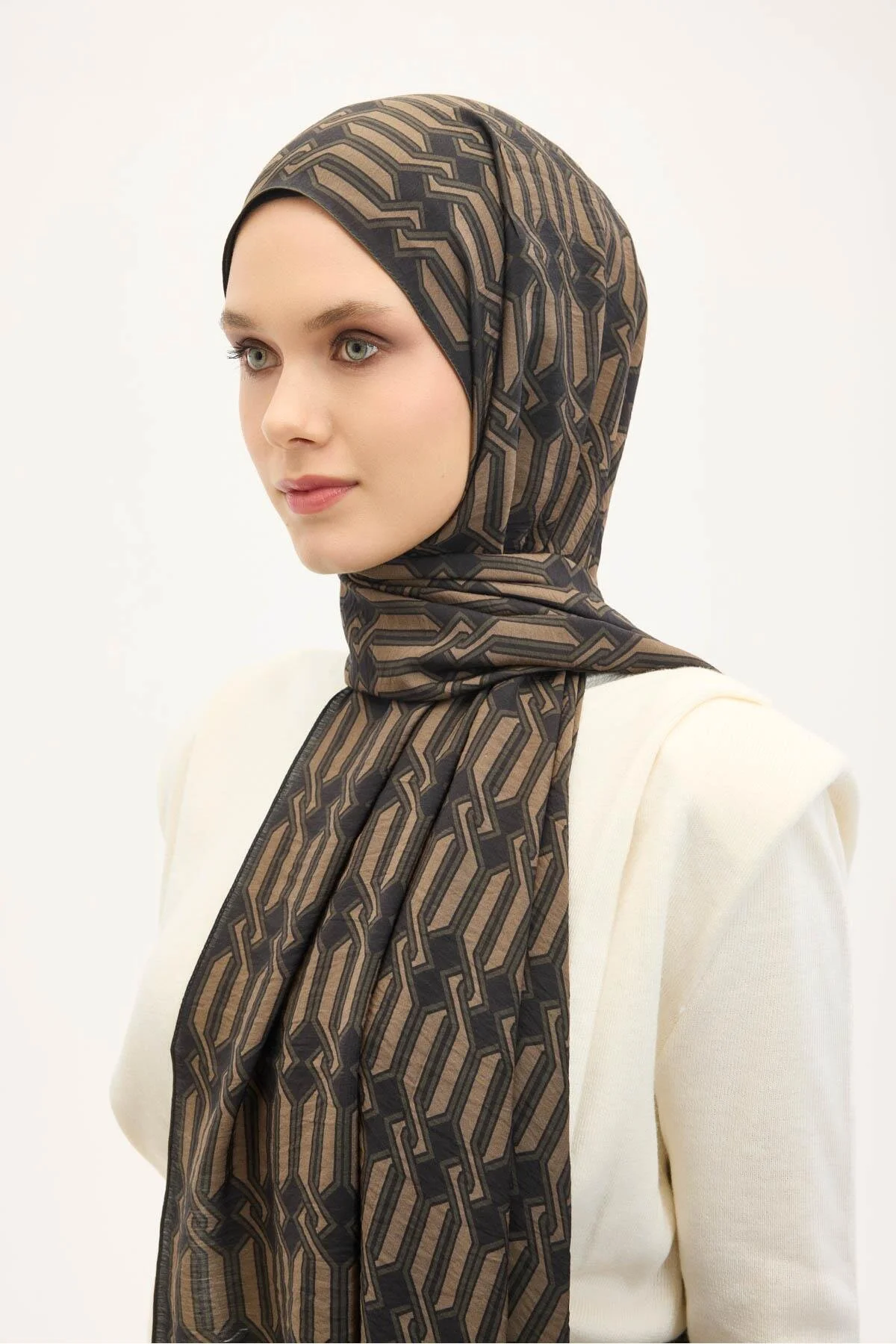 Silk Home Mayda Şal 81022-15 Koyu Kahverengi
