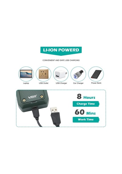 Jialan Vgr V-353 Tek Bıçaklı Profesyonel Elektrikli Şarj