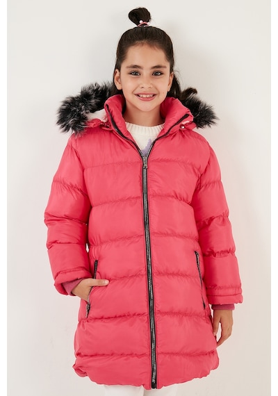 Lela Içi Peluş Astarlı Çıkarılabilir Kapüşonlu Suya Dayanıklı Kız Çocuk Mont 5761910 Fuşya