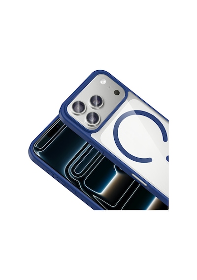 Apple Uyumlu iPhone 17 Pro Max Kılıf M-safe Wireless Şarj Özellikli Silikon Zore Ege Kapak Lacivert