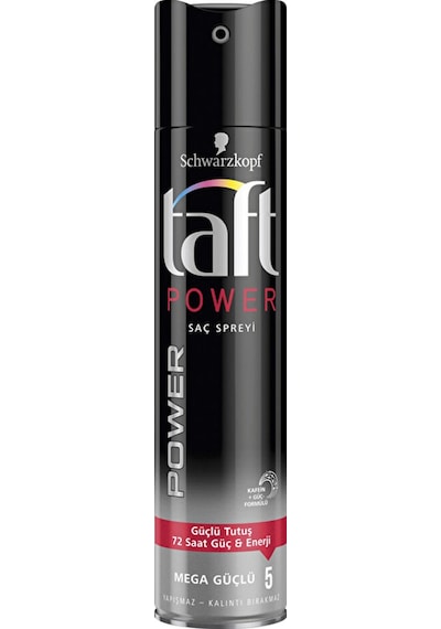 Taft Saç Spreyi No 5 Power Kafainli Mega Güçlü 250 Ml