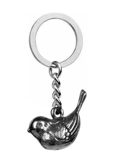 Serçe Kuş Figürlü Unisex Anahtarlık Zamak Metal Çanta Süsü & Anahtarlık